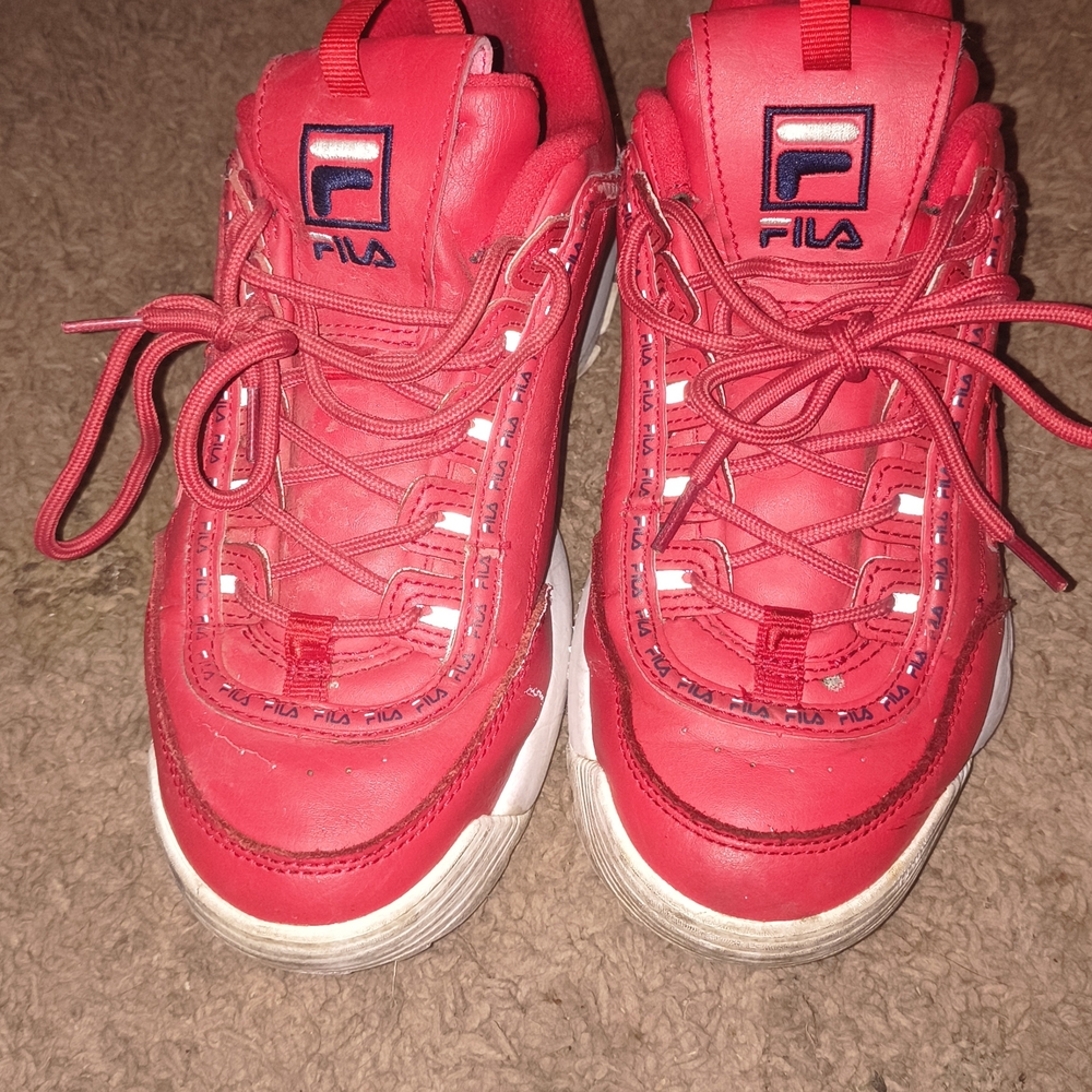 FILA Kids' Red Athletic Sneakers